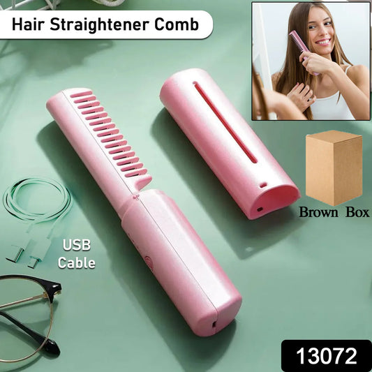 0012. Silk Straight Pro Mini USB Cordless Hair Straightener Brush