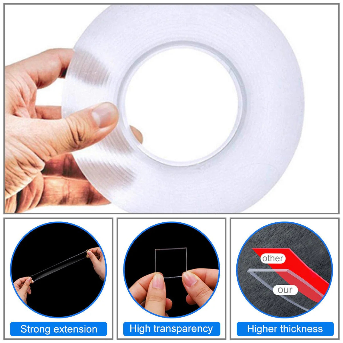 0024. Nano Grip Pro 3M Washable Double-Sided Gel Tape